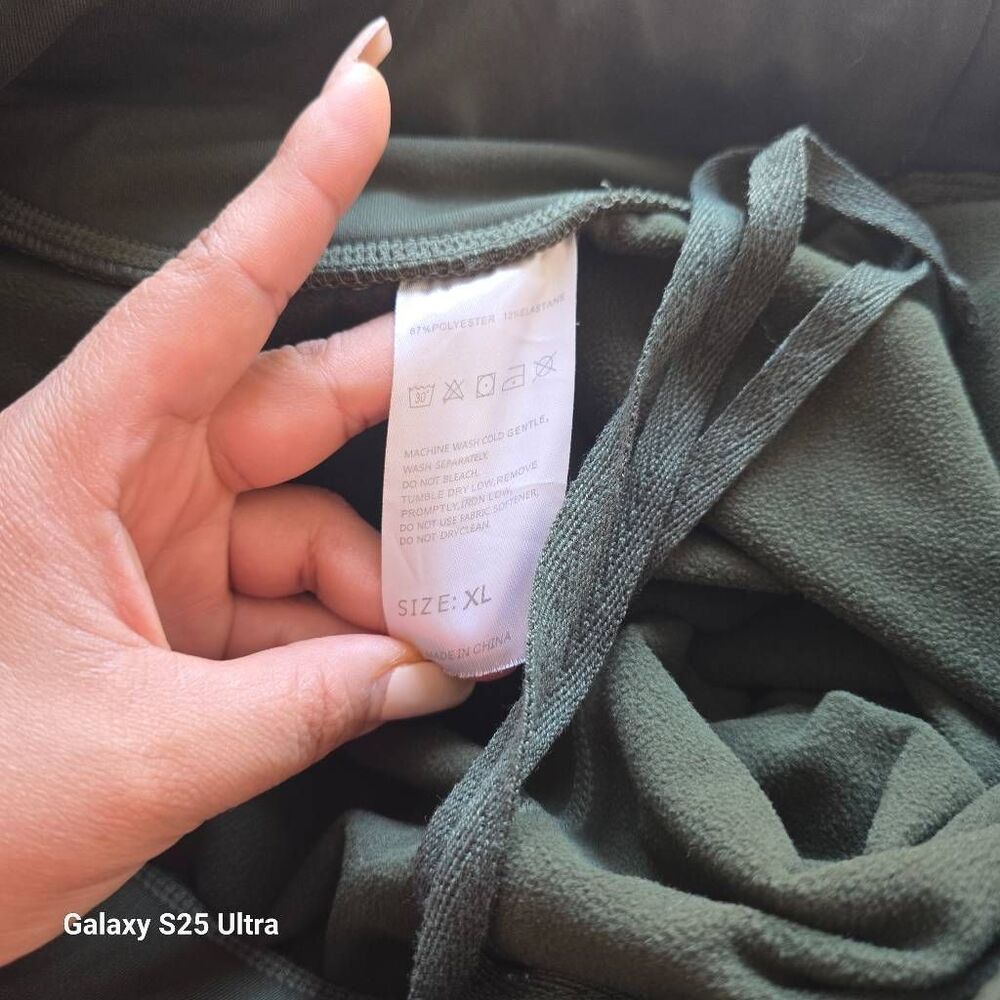 Pudolla mens Sz XL olive green workout leggings Drawstring - Picture 7 of 7